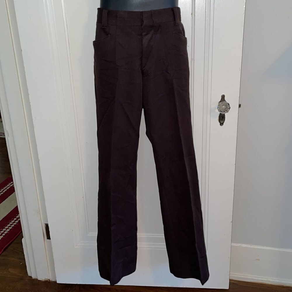 Vtg 70s Levi’s Panatela Brown Double Knit Polyest… - image 2